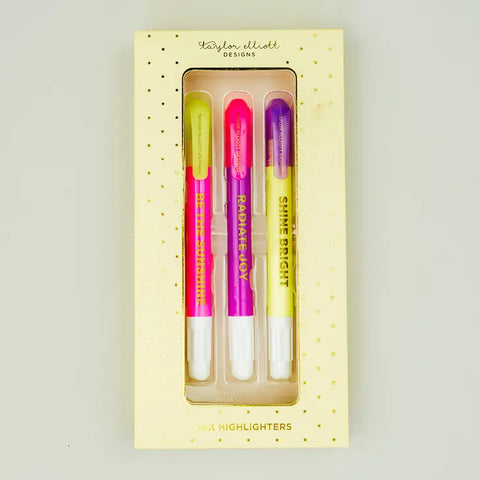 Shine Bright Wax Highlighters Set - Set of 3