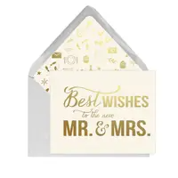 Best Wishes Mr and Mrs Greeting Card