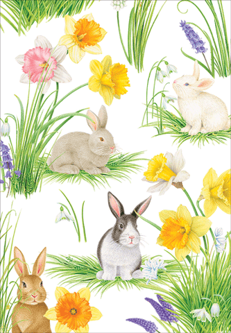Bunnies Among Grass - Easter Card