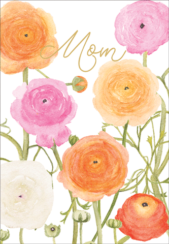 Ranunculus - Foil Mother's Day Card