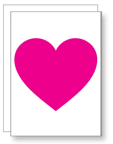Bright Heart Enclosure Card | Bright Pink
