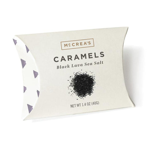 Black Lava Sea Salt Caramels - 5 piece pillow box