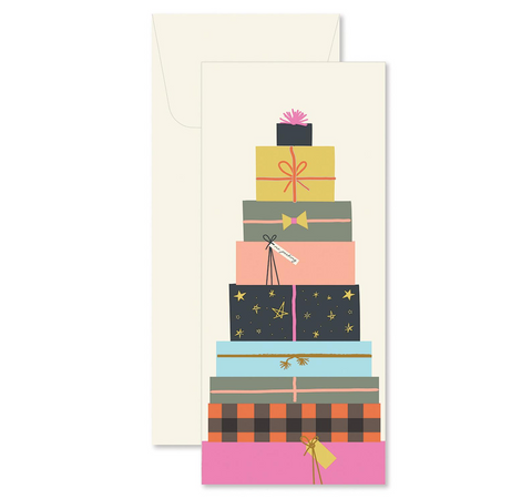 PRESENTS STACK GREETING CARD