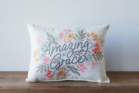 Amazing Grace Botanical Pillow + Piping