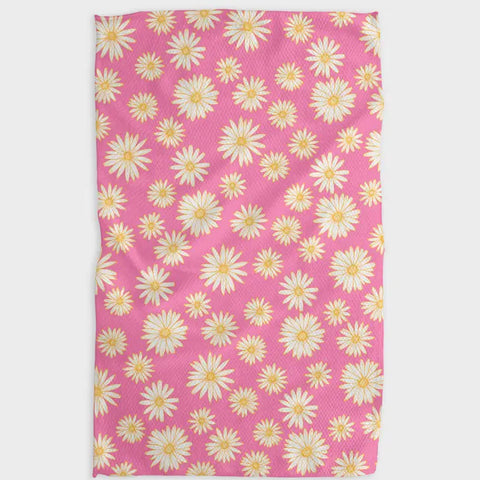 Daisy Days Pink Kitchen Tea Towel