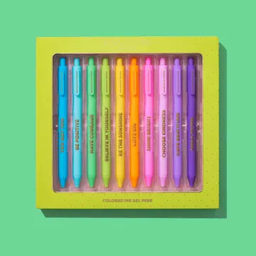 Motivational Gel Pen Set - Set of 10