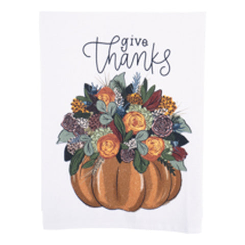 Tea Towel - Give Thanks Pumpkin