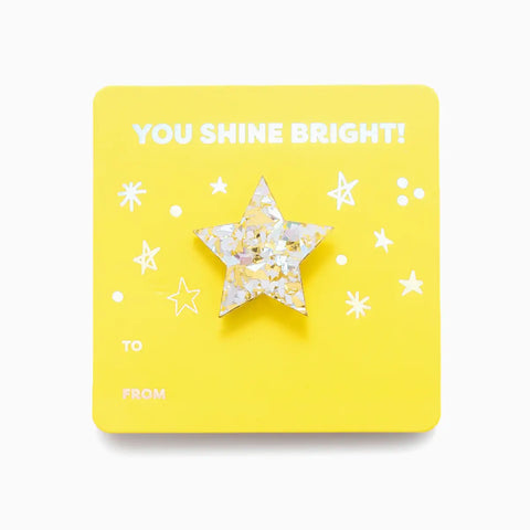 Confetti Stars Pin Card
