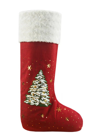 30" Standing Stocking - Tree of Gifts + Led Lights