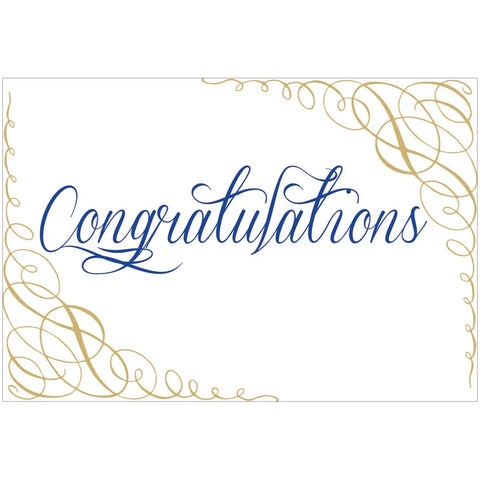 Calligraphy Congratulations Foil Graduation Card