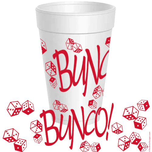 Foam Cups - Bunco Wrap - 10CT