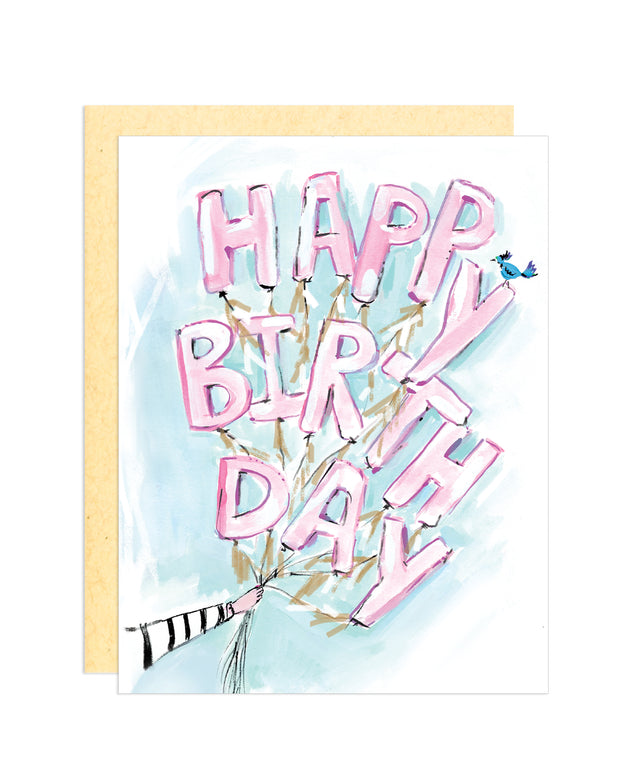 Happy Birthday Balloons Card