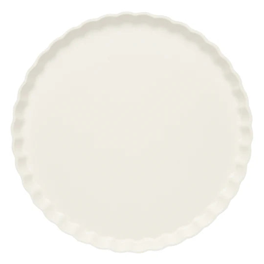 Eco Pleated Dinner Plate White/8Pk