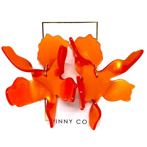 Flora - Metallic Orange Earrings