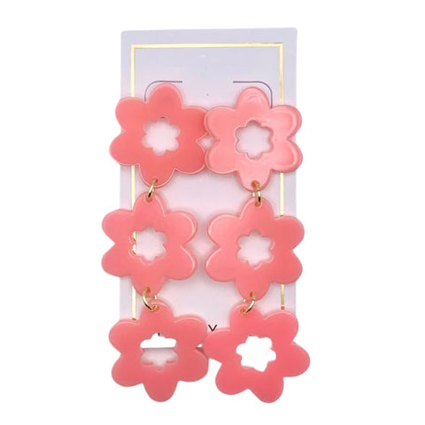 Zoey - Bright Coral Earrings