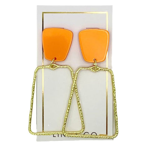 Kaelyn - Metallic Orange Earrings