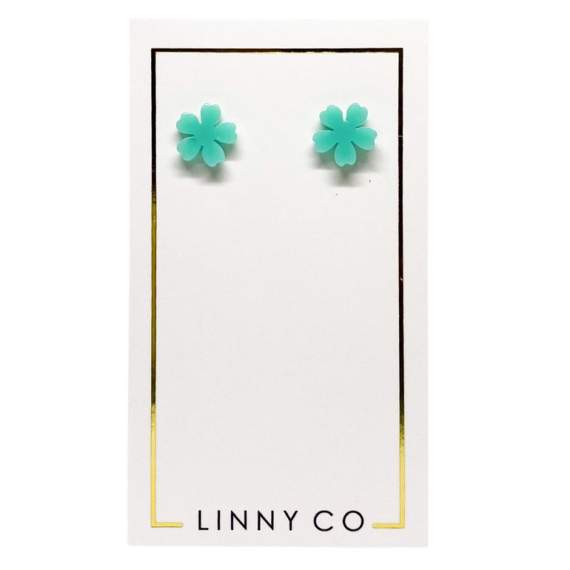 Mini Olivia - Aqua Earrings