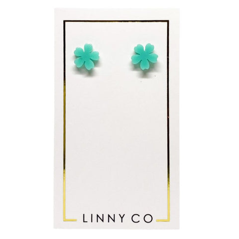 Mini Olivia - Aqua Earrings