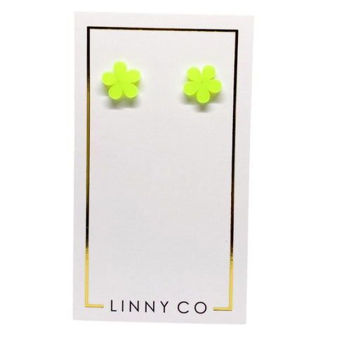 Jenna - Neon Yellow Earrings