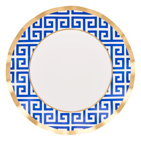 Greek Key Wavy Dinner Plate | 8PK