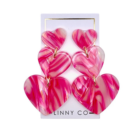 Penny - Love Struck Pink Earrings