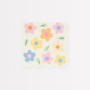 Happy Flowers Large Napkins (x 16)