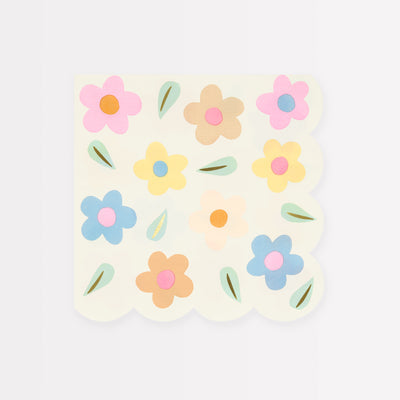 Happy Flowers Large Napkins (x 16)