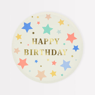 Dinner Plates - Happy Birthday Stars