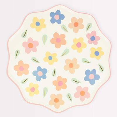 Happy Flowers Side Plates (x 8)