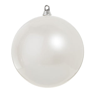 10" Pearl White Ball Ornament