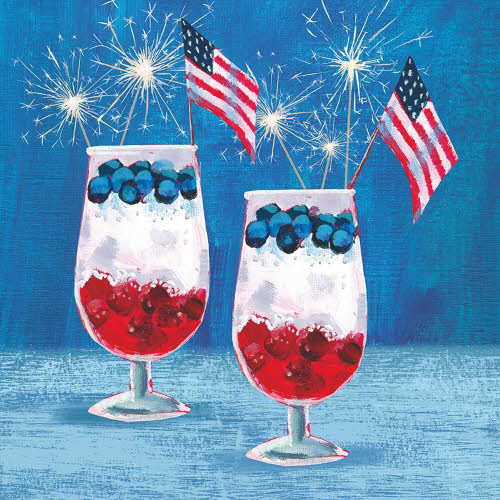 Beverage Napkin - Patriotic Parfait