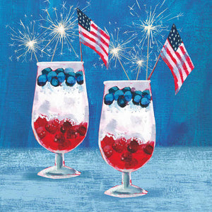 Patriotic Parfait Beverage Napkin