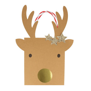 Small Reindeer With Stars Gift Bags