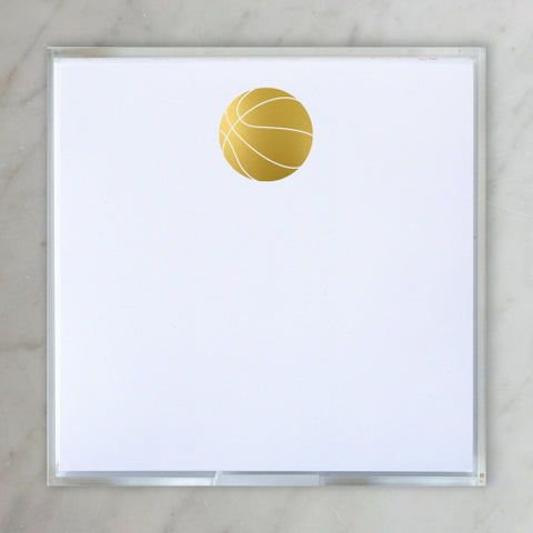 Gold Foil Basketball Notepad - Paddie