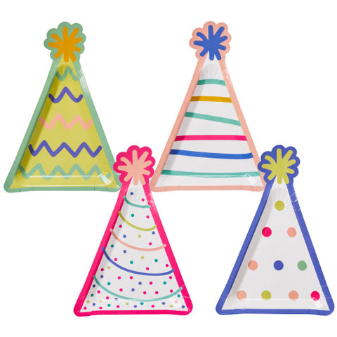Hat Salad Plate Birthday Candles Assorted | 8pkg