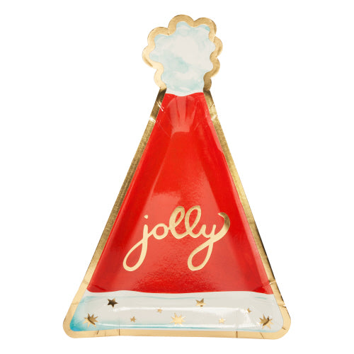 Hat Salad Plate Jolly Holiday/8pkg