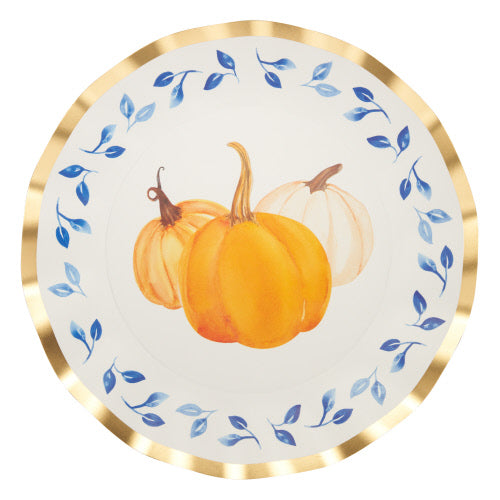 Wavy Dinner Plate Harvest Blues/8pkg