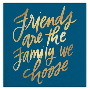 Beverage Gold Foil Napkin - Family Choose