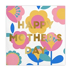 Beverage Foil Napkins | Happy Mother's Day Tullips