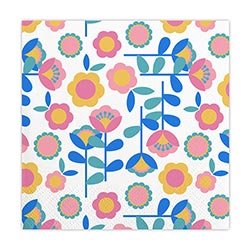 Beverage Napkins | Retro Flowers