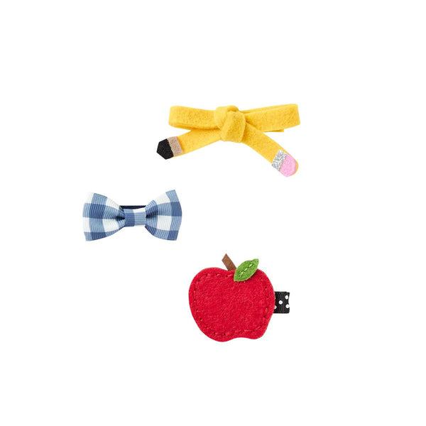 Apple School Hair Clips