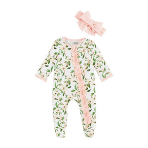 Magnolia Sleeper & Headband Set | 0-3M