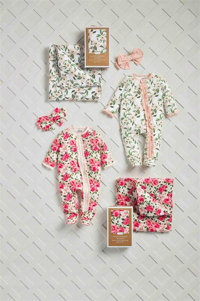 Magnolia Sleeper & Headband Set | 0-3M