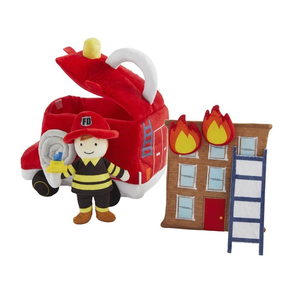 Fire Truck Plush Set