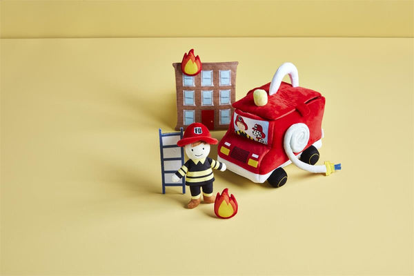 Fire Truck Plush Set