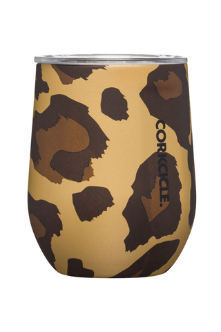 Corkcicle 12oz Stemless - Luxe Leopard