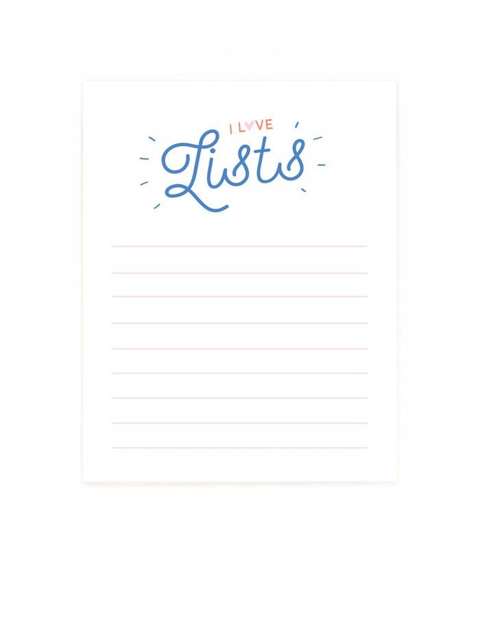 I LOVE LISTS COMPACT NOTEPAD