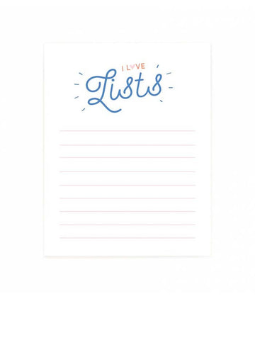 I LOVE LISTS COMPACT NOTEPAD