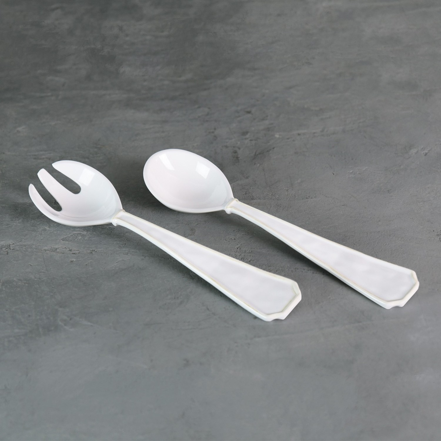 Vida Charleston Salad Servers Large (White)