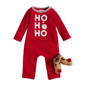 Ho Ho Ho Baby Bodysuit & Sock Set